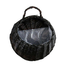 Load image into Gallery viewer, Garden Wall-mounted Flower Basket Large Size Handmade Rattan flower Basket Rustic Wicker Flowerpot Birds Nest Hanging pot
