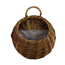 Load image into Gallery viewer, Garden Wall-mounted Flower Basket Large Size Handmade Rattan flower Basket Rustic Wicker Flowerpot Birds Nest Hanging pot
