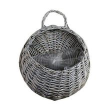 Load image into Gallery viewer, Garden Wall-mounted Flower Basket Large Size Handmade Rattan flower Basket Rustic Wicker Flowerpot Birds Nest Hanging pot
