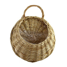 Load image into Gallery viewer, Garden Wall-mounted Flower Basket Large Size Handmade Rattan flower Basket Rustic Wicker Flowerpot Birds Nest Hanging pot
